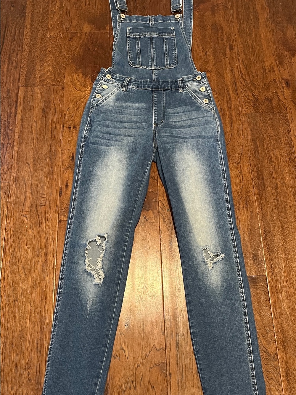 KanCan Distressed Women's Overalls Size Small